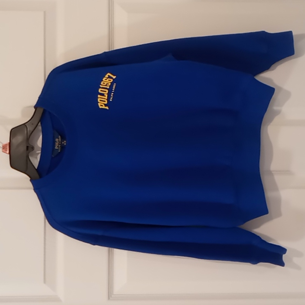 Polo Ralph Lauren Girls Pacific Royal Fleece Sweatshirt size 8-10 new with tags